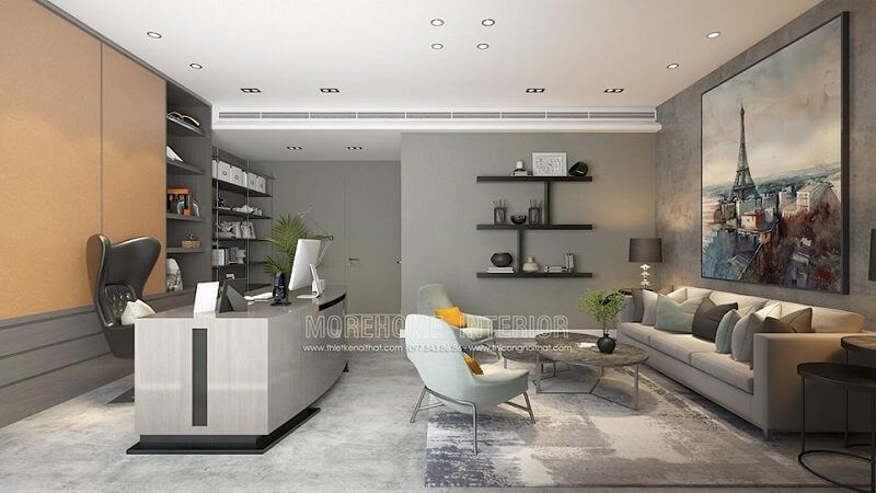 Mẫu thiết kế phòng giám đốc đẹp với cách bố trí nội thất khoa học và sự kết hợp màu sắc ấn tượng tạo nên môt không gian làm việc lí tưởng